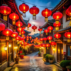 Fototapeta premium Beautiful Chinese New Year Concept with Traditional Elements