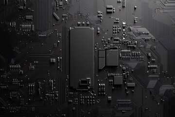 Fototapeta premium Abstract Circuit Board Background - Technology Wallpaper
