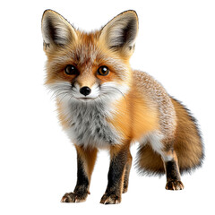 red fox vulpes 4 years old standing
