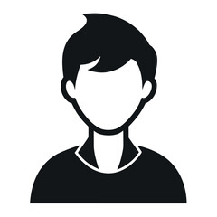 simple-profile-icon-silhouette vector