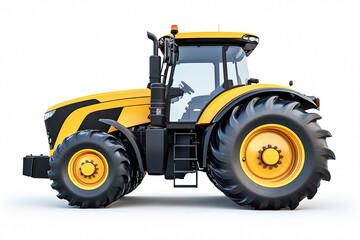 Obraz premium tractor with blank side mock up on white background