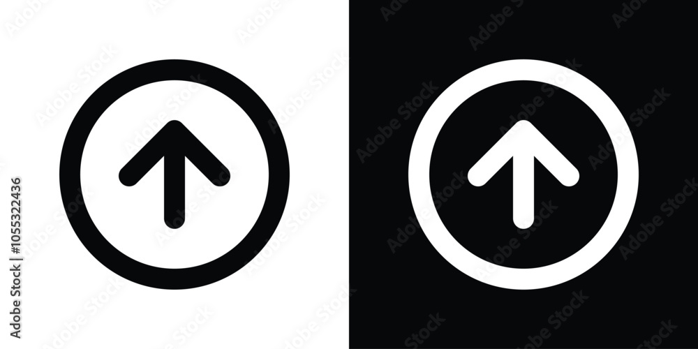 Poster up arrow button icon