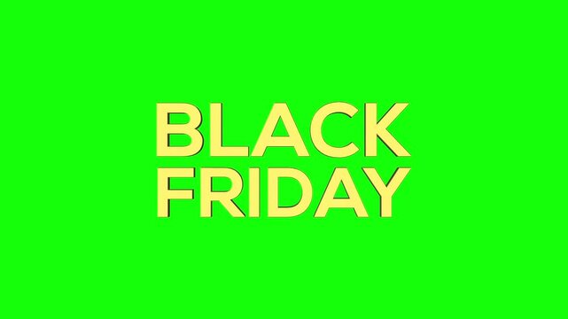 Black Friday golden text animation