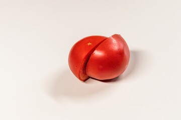 Vegetable culture rich in vitamins tomato. Fresh and juicy vegetarian health product