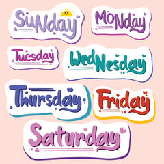 day card with lettering vector illustration art