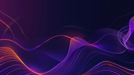 Abstract Neon Wave Background