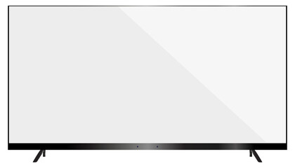 Television Plasma isolated on white background,5K White TV Wide Flat Screen,Vector 3D Model Blank Monitor,LED TV Display Mockup Template,Design element for Catalog,Web Site