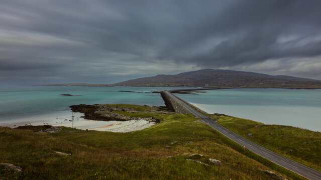 The causeway linking the Hebridean islands of South Uist and Eriskay