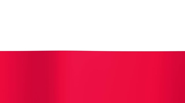 Flag of Poland. Seamless looping animation