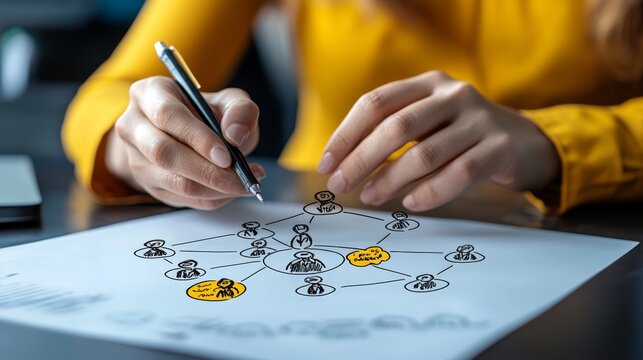 Strategic Marketing Professional Mapping Customer Journey to Attract New Clients