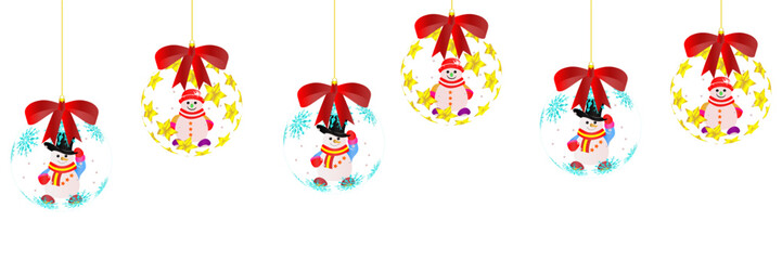 hanging greetings ornament elements with background christmas balls