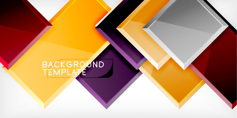Square shape color abstract geometry. Vector Illustration For Wallpaper, Banner, Background, Card, Book Illustration, landing page