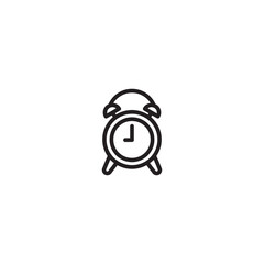 Waking up with an alarm clock on icon. Symbol of time and scheduling. Managing time and staying organized. Editable icon.