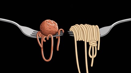 Whimsical Octopus with Spaghetti and Pretzel-Like Knot