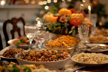 Fototapeta premium Thanksgiving Feast Table Setting