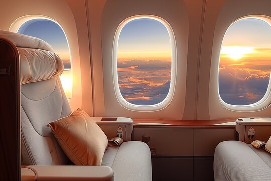 Comfortable seat on plane