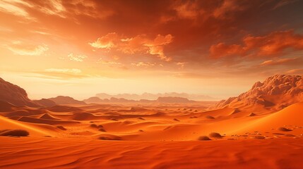  Sunset in a lifeless desert
