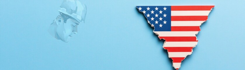 Obraz premium Flag on paper, a symbol of patriotism, identity, and freedom explore concepts of nationhood representation through visual art