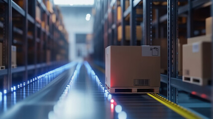 A cutting-edge warehouse management system leverages augmented reality technology for improved package identification, picking, and delivery, envisioning the future of supply chain and logistics.
