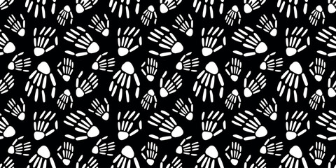 Skeleton hand seamless pattern. bones pattern. Design for Halloween and day of the Dead