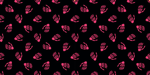  seamless background of Skeleton hands. Bones pattern. Design for Halloween and day of the Dead. Vector illustration