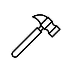 Hammer line icon