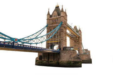 London Tower Bridge isolated transparent png