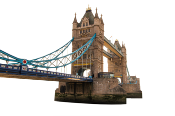 London Tower Bridge isolated transparent png
