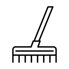 Garden Rake line icon