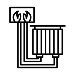 Heating System line icon