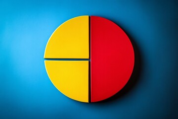 Fototapeta premium Abstract Geometric Shapes in Red, Yellow and Blue