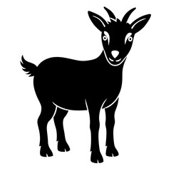 Obraz premium Pygmy Goat Silhouette vector illustration on a white background