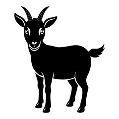Pygmy Goat Silhouette vector illustration on a white background