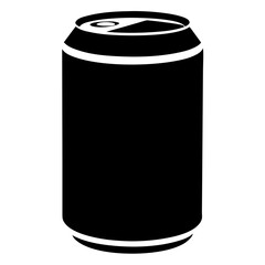 soda can Silhouette vector with a white background