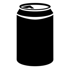 soda can Silhouette vector with a white background