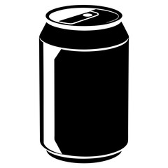 soda can Silhouette vector with a white background