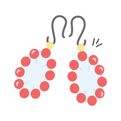 Grab this creatively designed earrings icon in modern style