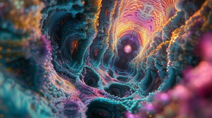 a deep and trippy holographic field,