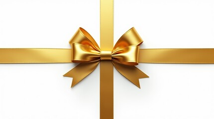 Fototapeta premium gold ribbon with bow