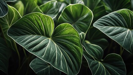 green leaves background