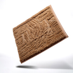 welcome doormats floating or flying isolated white background