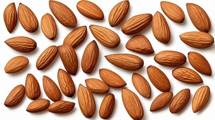 Obraz premium almonds isolated on white