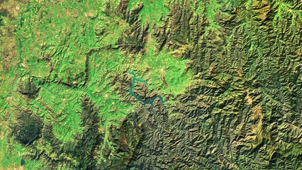 4K Rubicon Valley of Australia Map, High Resolution Satellite View With No Border, Widescreen 4K Resolution