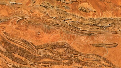4K Desert Tjoritja West Macdonnell National Park North Australia Map, High Resolution Satellite View With No Border, Widescreen 4K Resolution