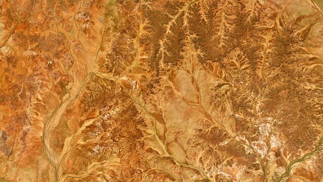 4K Desert Warburton Queensland Map, High Resolution Satellite View With No Border, Widescreen 4K Resolution