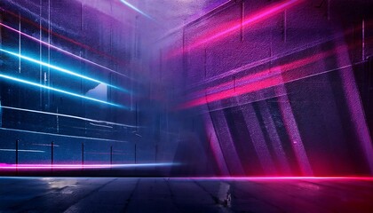 Develop a stylish, urban background with a mix of concrete textures and neon accents