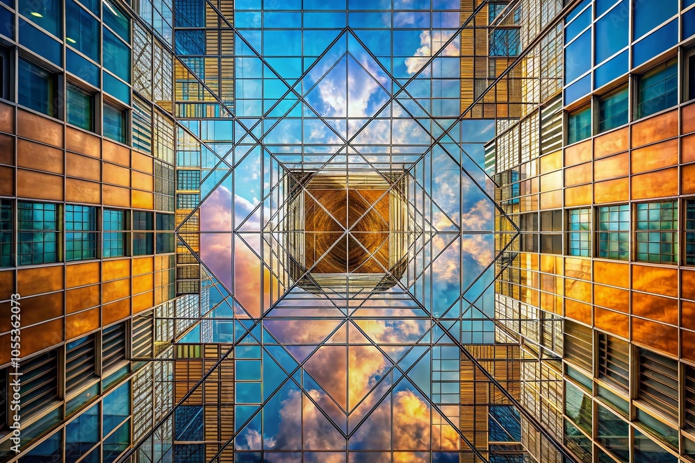 Poster abstract geometric background in architectural design for creative projects