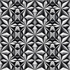 Vector grey monochrome abstract elegant star anise petal connecting triangles seamless repeat pattern. Perfect for fabric, scrapbooking and wallpaper projects. Surface pattern design.