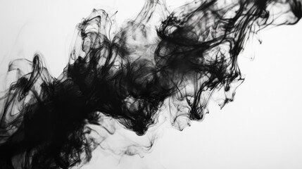 Fototapeta premium A long, black smoke trail that is billowing out of a source