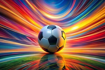 Naklejka premium Abstract Soccer Ball Background - Vibrant Patterns and Textures for Sports Enthusiasts